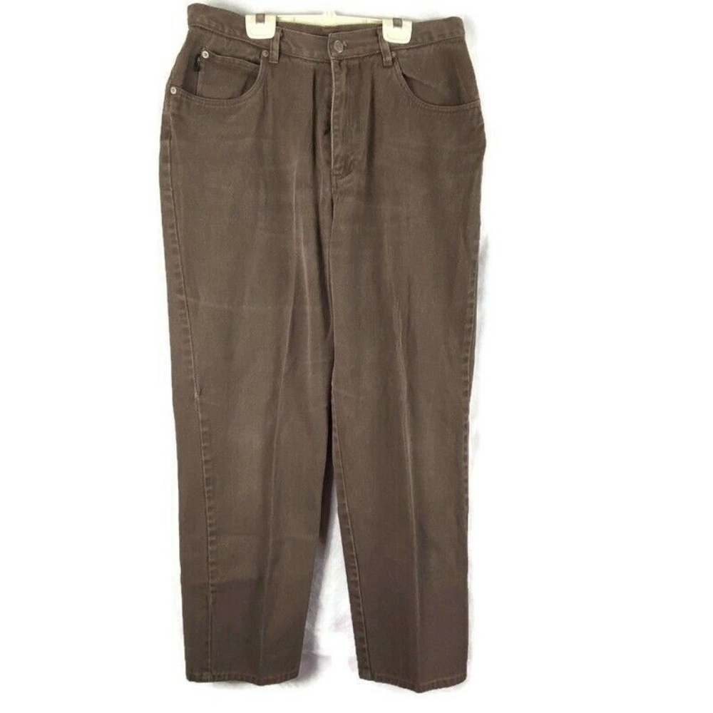 Lauren Ralph Lauren Jeans Size 14 Brown Ribbed